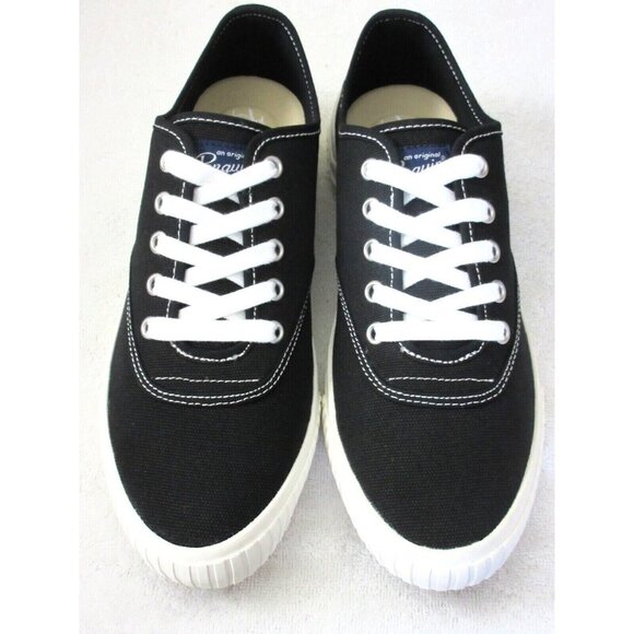Original Penguin Men's Yeates U Throat Canvas Lace Up Shoes Black White NIB - Picture 3 of 6
